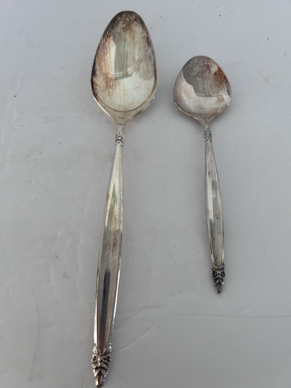 Garland 1847 Rogers Bros International Silver Serving Spoon & Cream Spoon